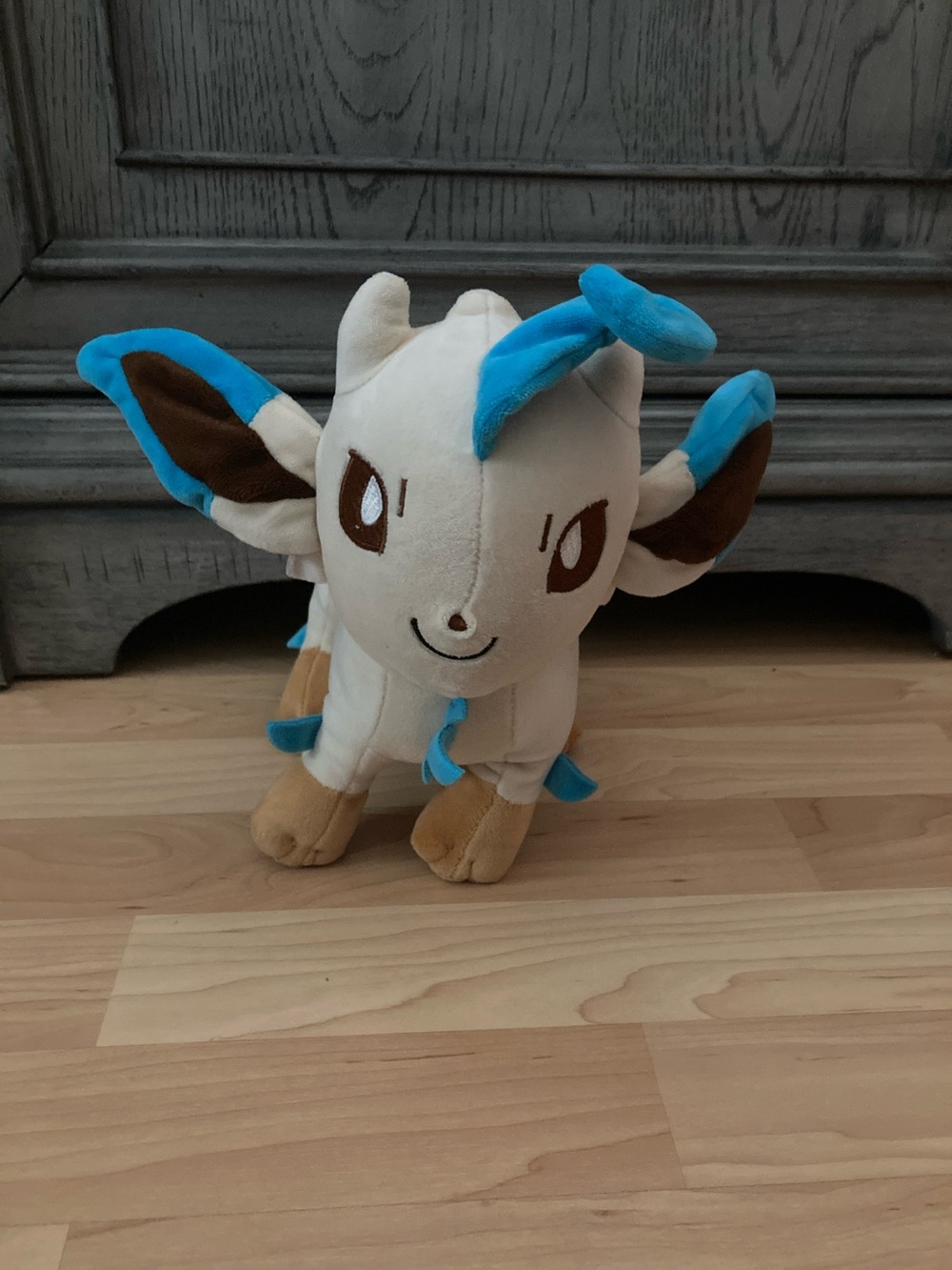Cream and Blue Plush Fantasy Creature Stuffed Animal